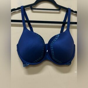 Victorias Secret Perfect Shape Bra Underwire Padded Blue 36DD